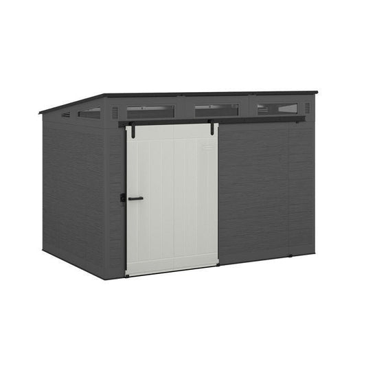 Jean Aristhene ModernBarn 10x7 ft. Barn Door Resin Storage Shed