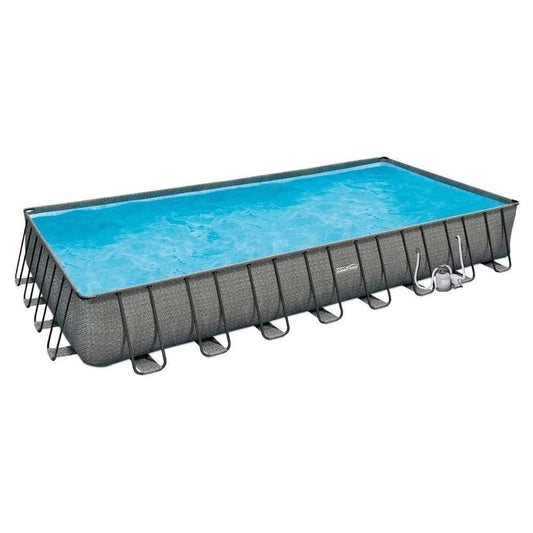 Jean Aristhene 32ft x 16ft x 52in Rectangle Above Ground Swimming Pool Set with Steel Frame